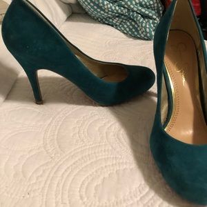 Jessica Simpson Green suede shoes size 7